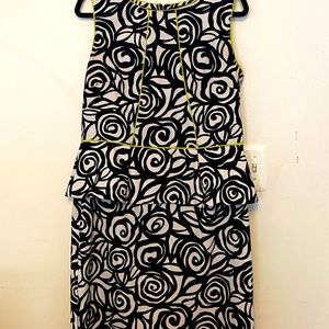 AGB Black and white abstract pattern dress  sz16